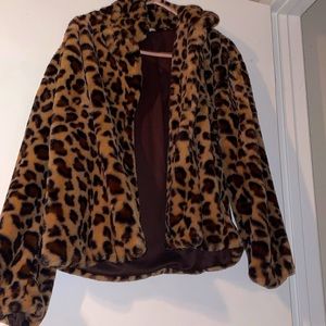 Cheetah print coat. Super soft and very stylish